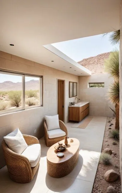 Patio, render ilustrativo
